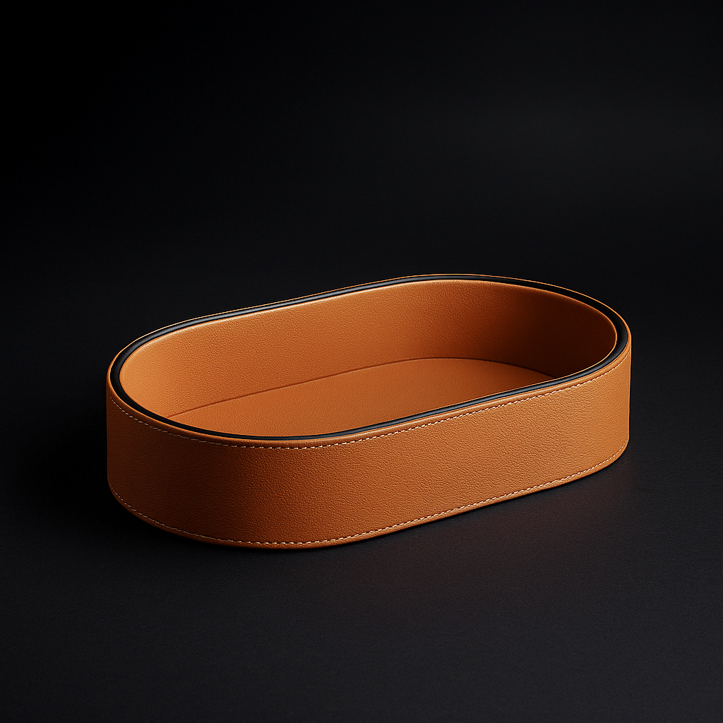 Ellipse Leather Organiser Tray