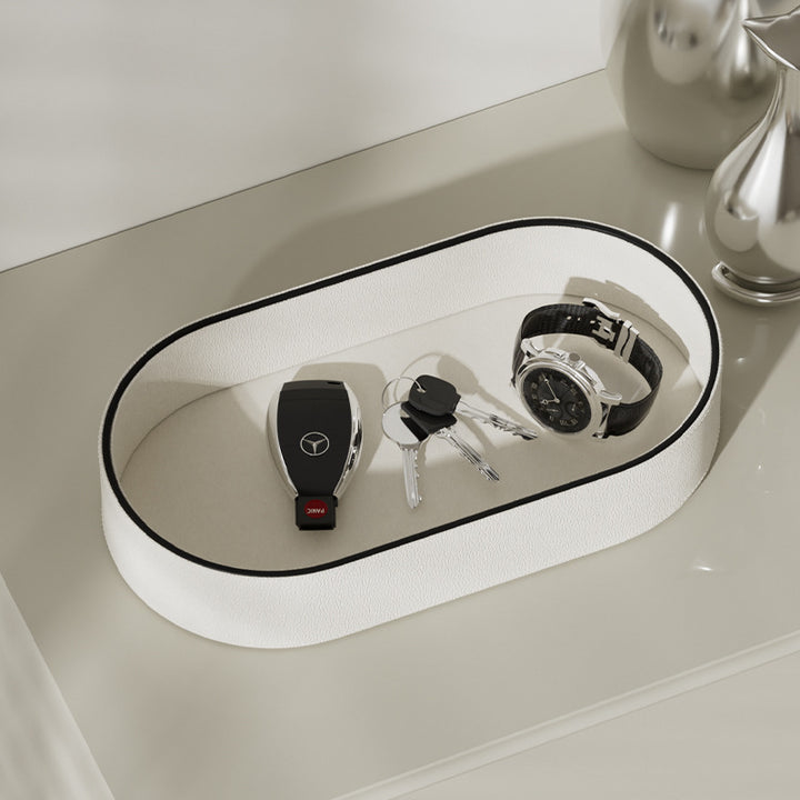 Ellipse Leather Organiser Tray