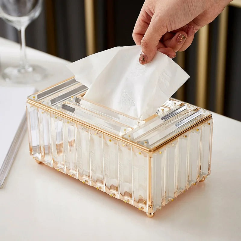 Crystal Glass Tissue Box