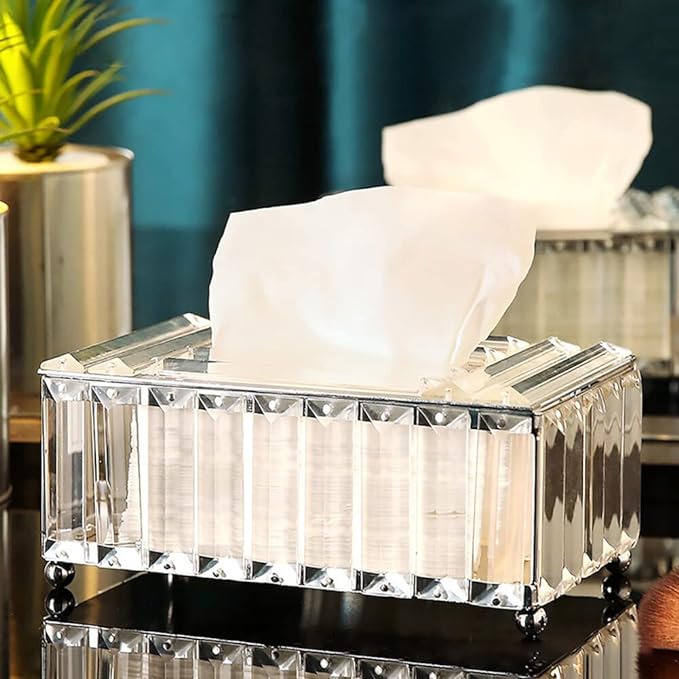 Crystal Glass Tissue Box