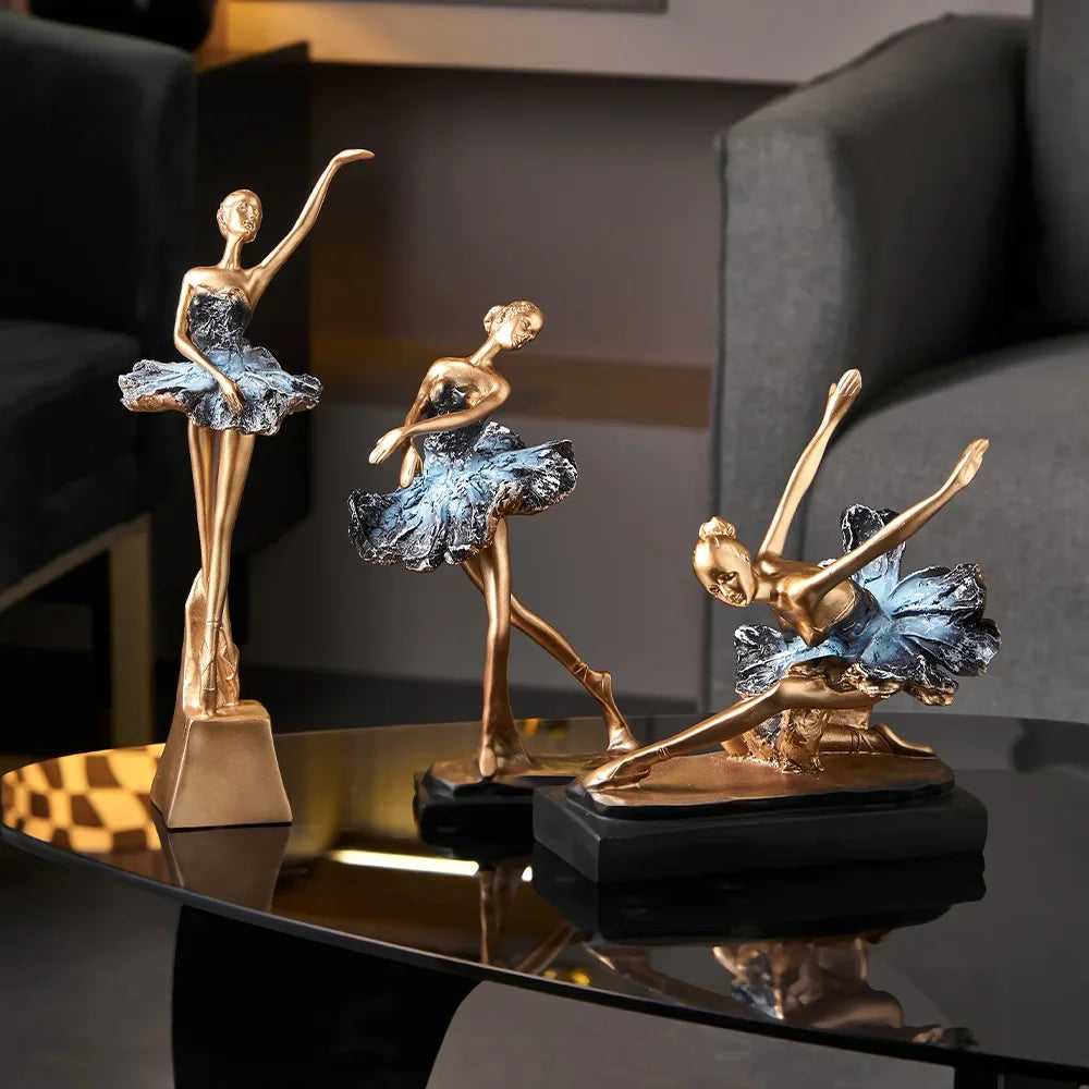 Golden Ballet Sculpture
