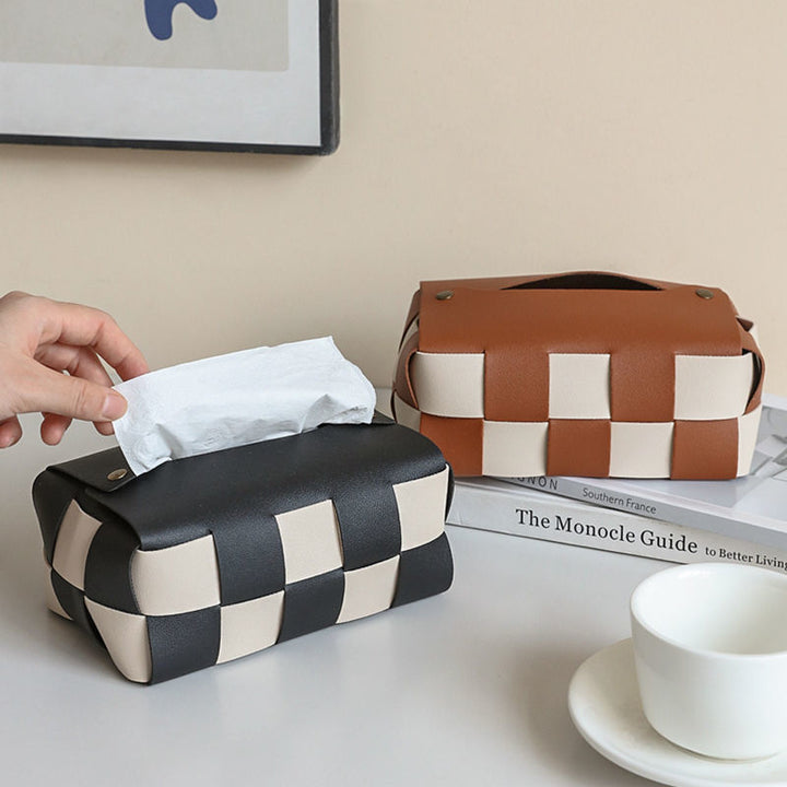 Modern Weave Tissue Box