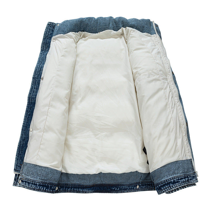 Arctic Denim Down Feather Jacket