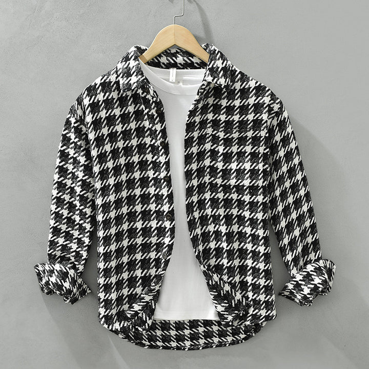 Houndstooth Herringbone Overshirt