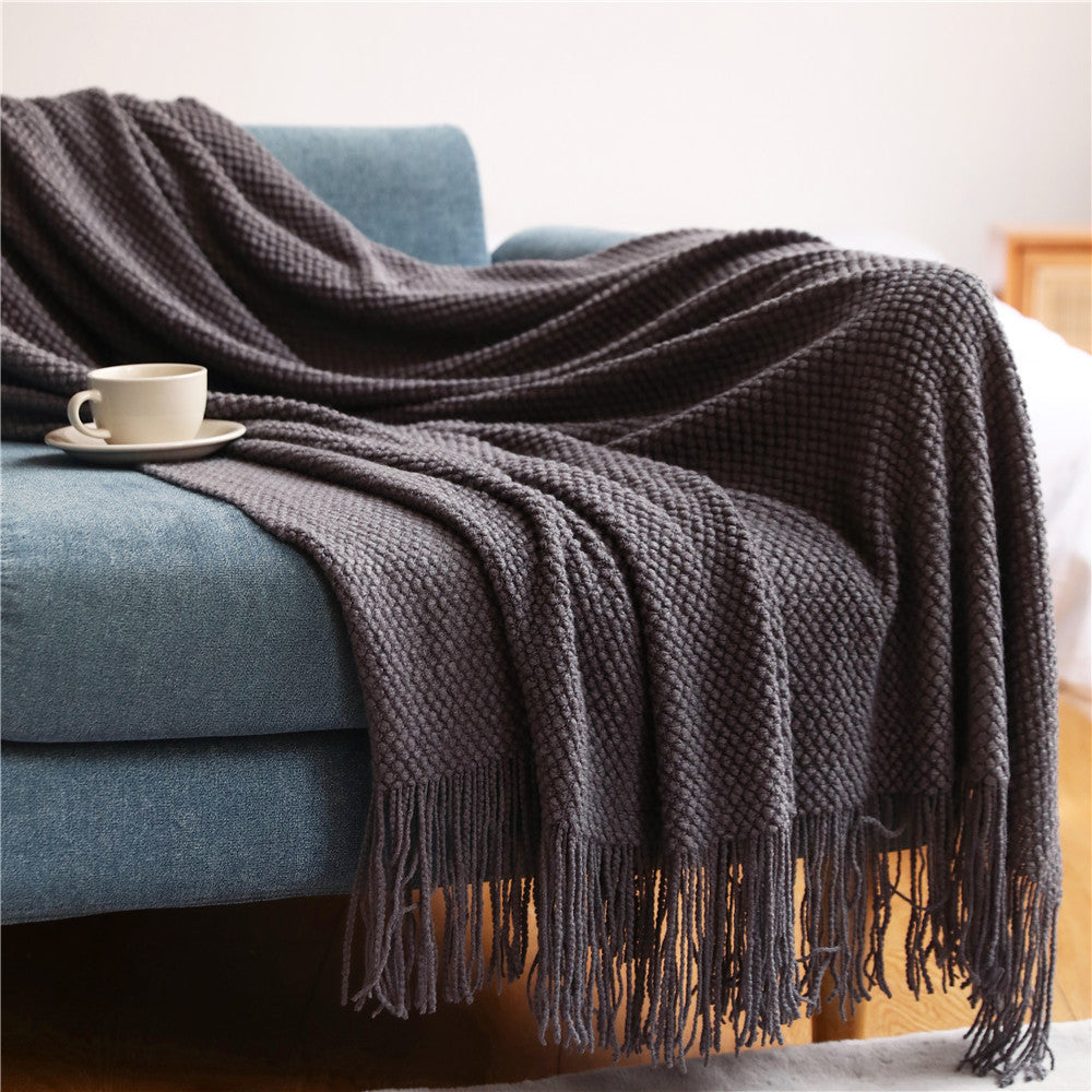 Ember-Knit Throw Blanket