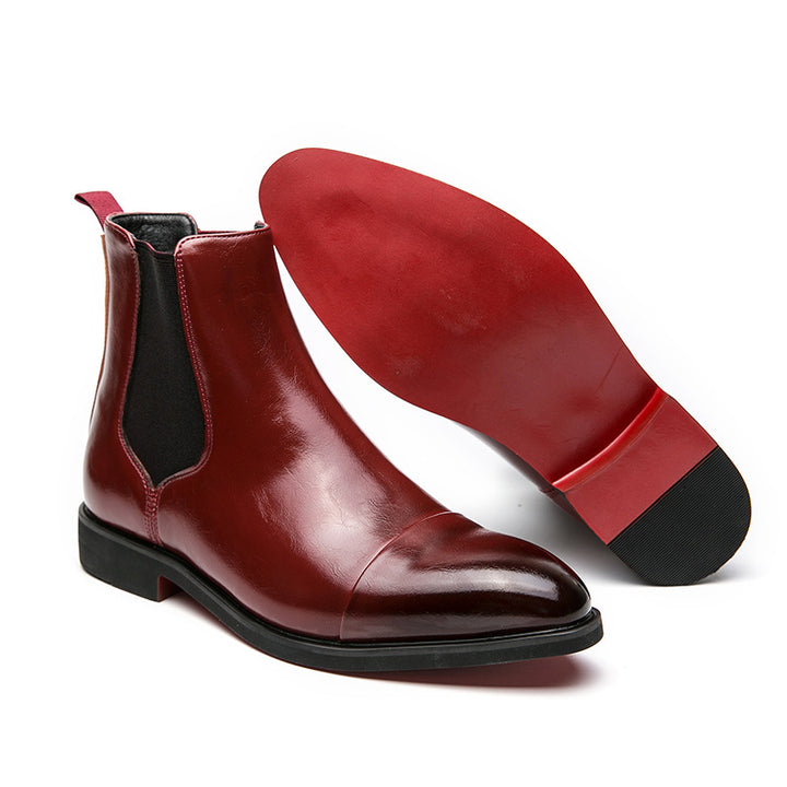 Charme Écarlate Chelsea Leather Boots