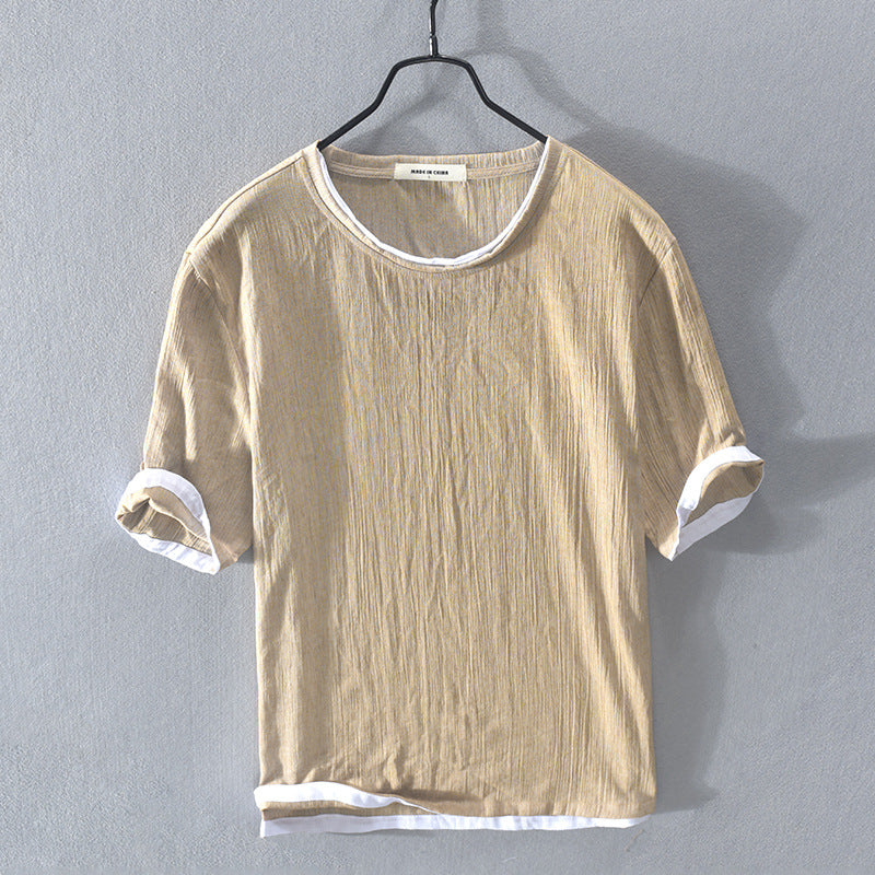 Ambi-décalé Linen T-Shirt