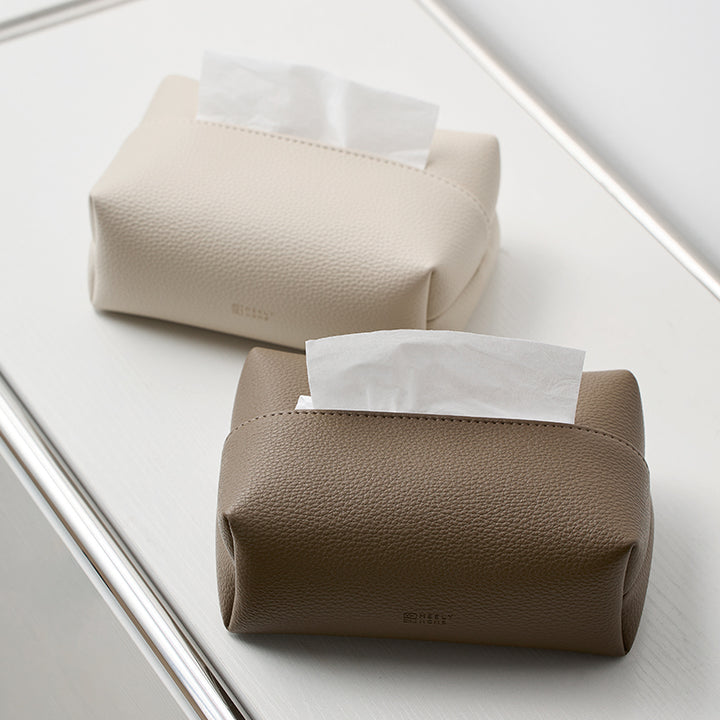 Minimalist Leather Tissue Box