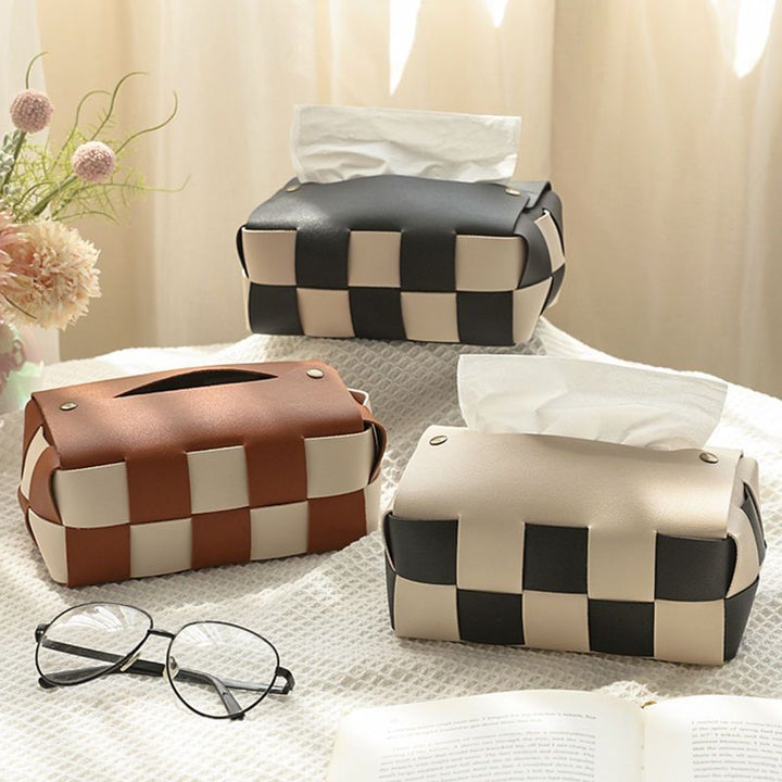 Modern Weave Tissue Box