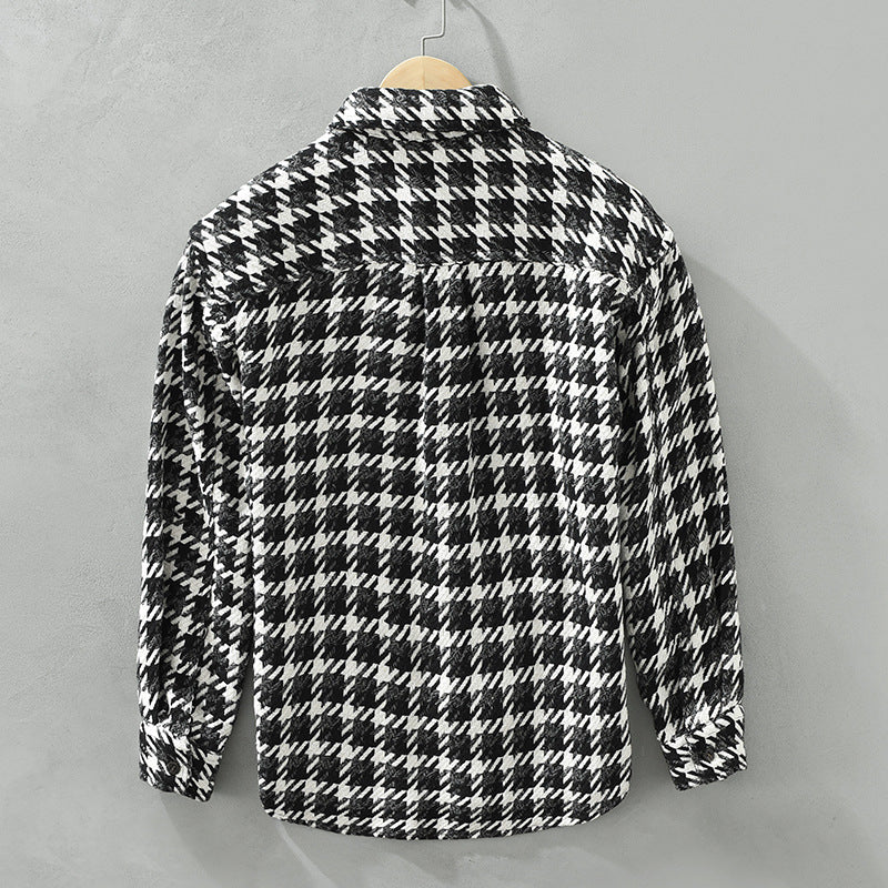 Houndstooth Herringbone Overshirt