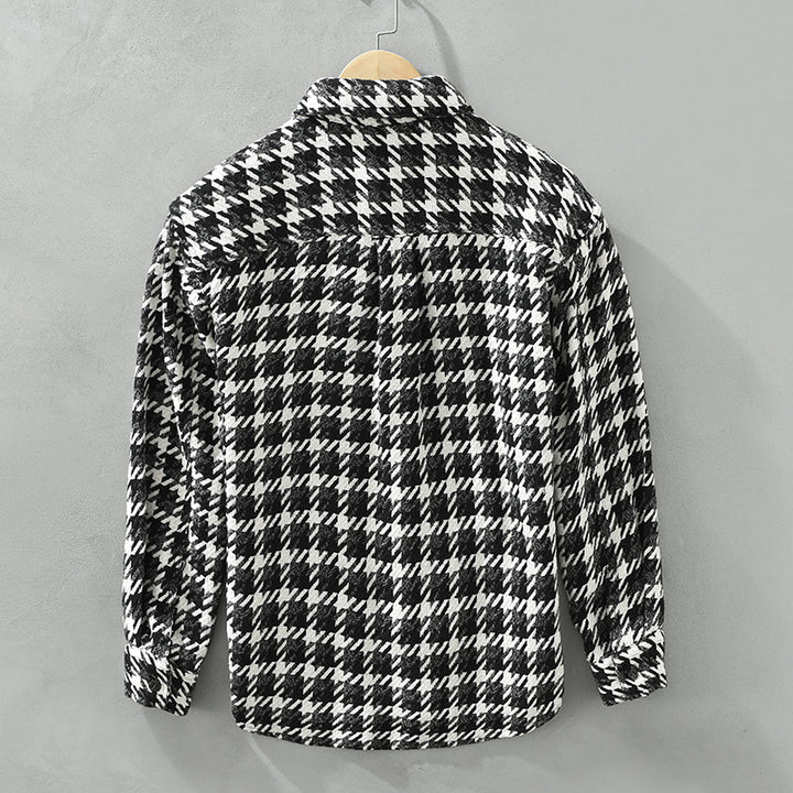 Houndstooth Herringbone Overshirt