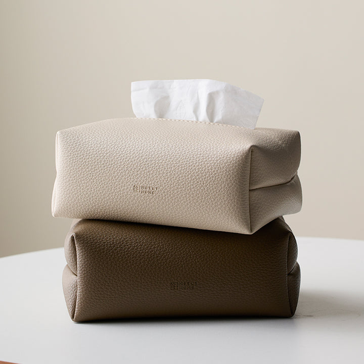 Minimalist Leather Tissue Box