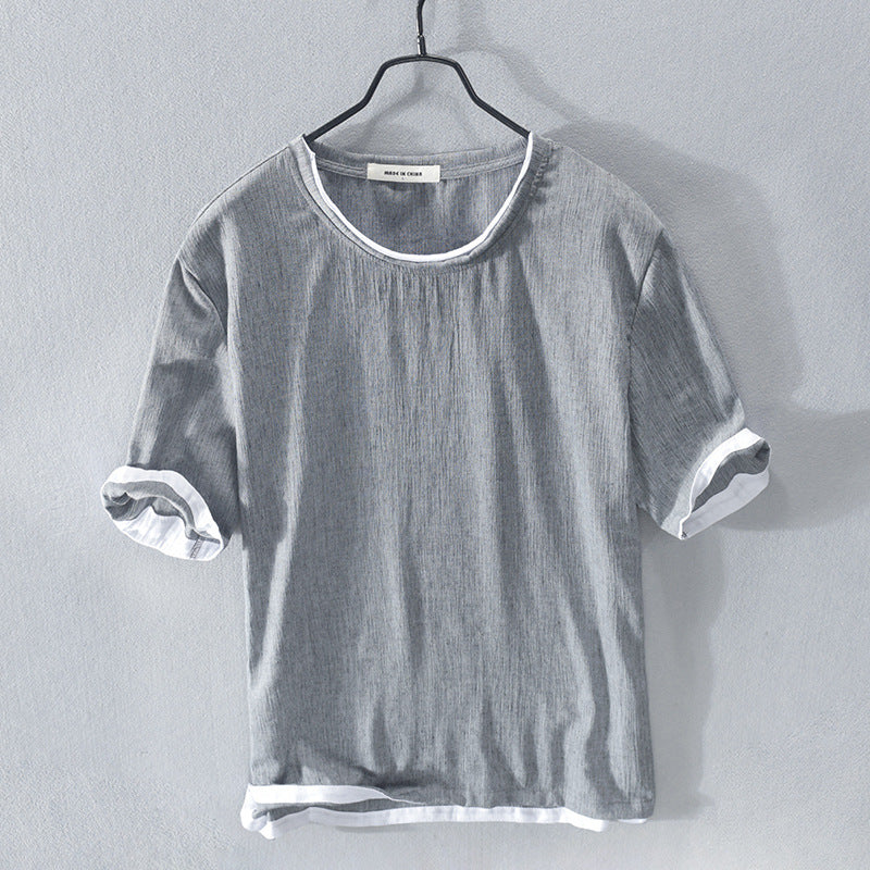 Ambi-décalé Linen T-Shirt