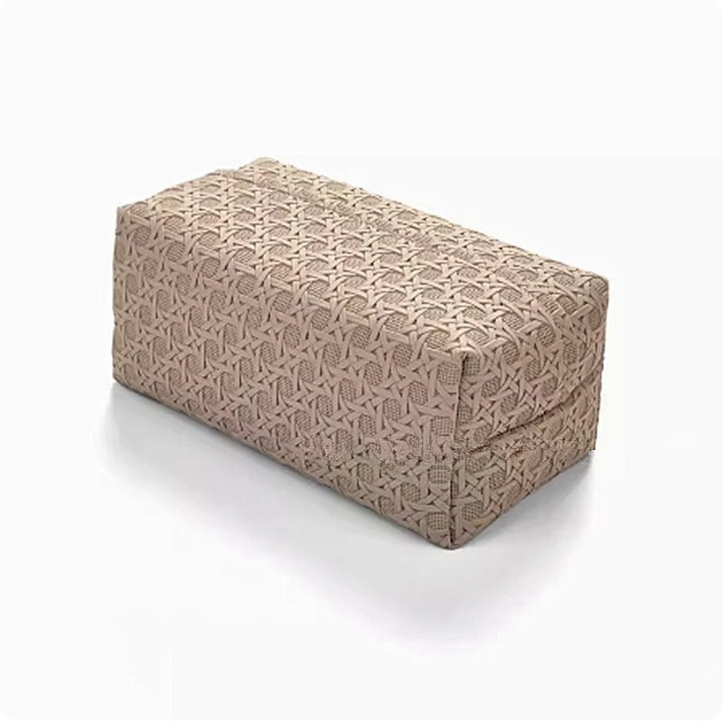 Weaving Rattan Leather Tissue Box