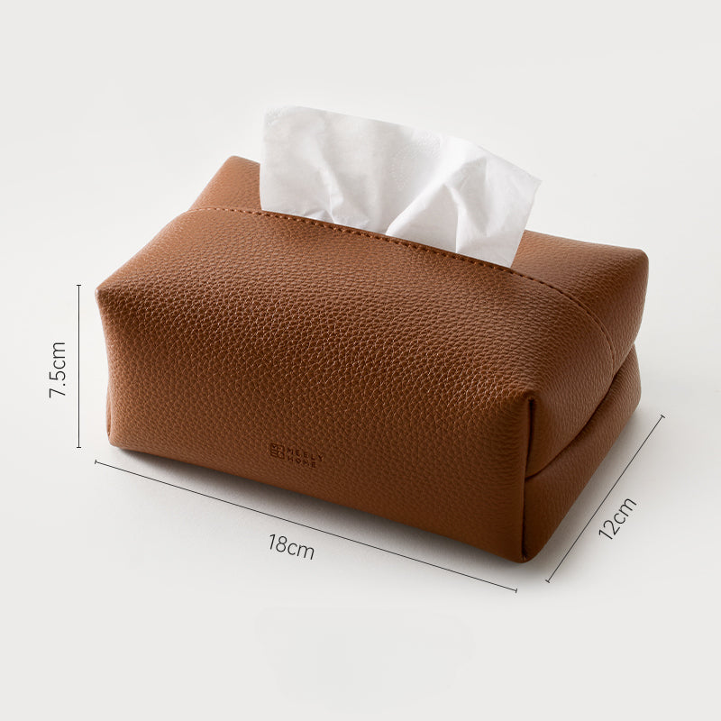 Minimalist Leather Tissue Box