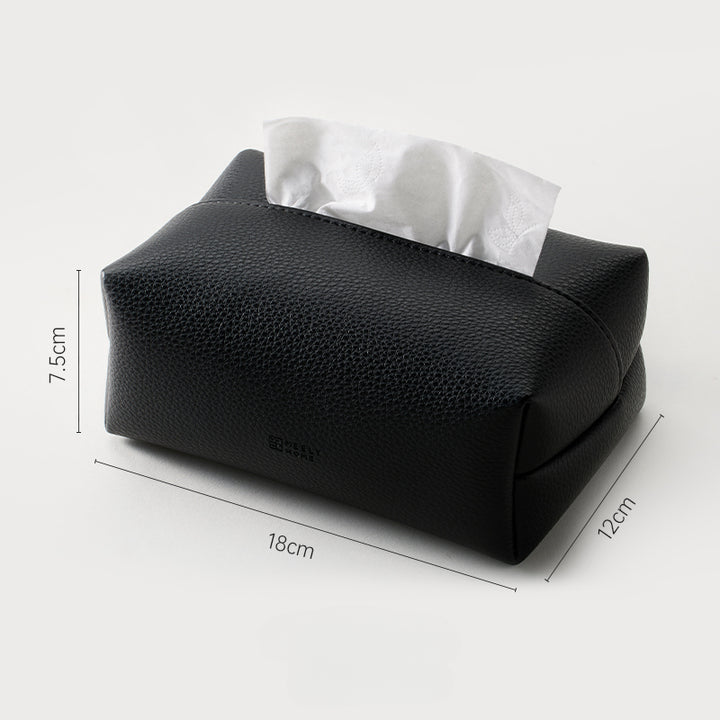 Minimalist Leather Tissue Box