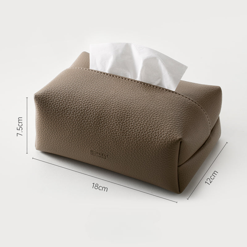 Minimalist Leather Tissue Box