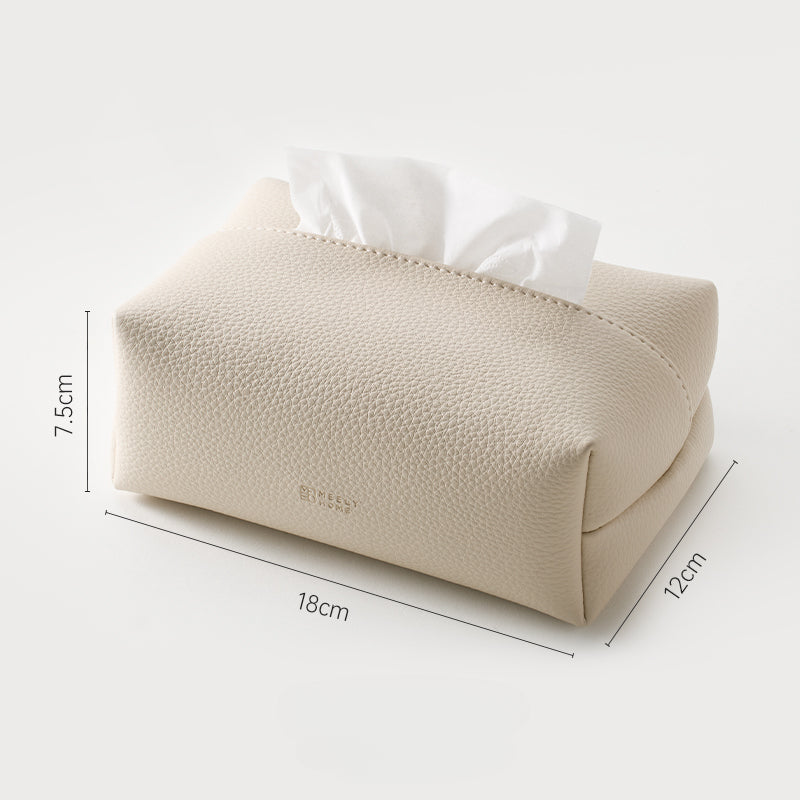 Minimalist Leather Tissue Box