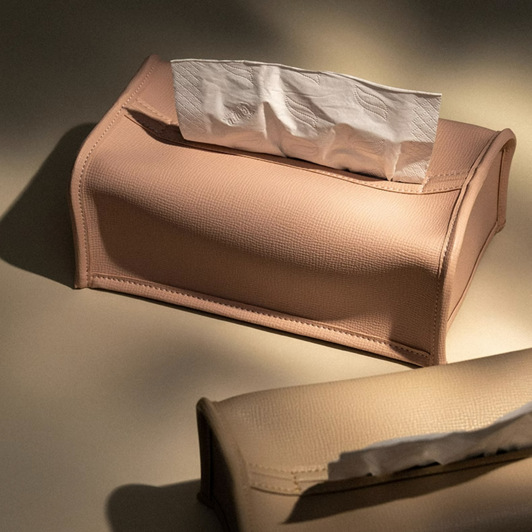 Velora Leather Tissue Box