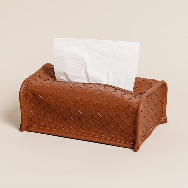 Tessere Leather Tissue Box