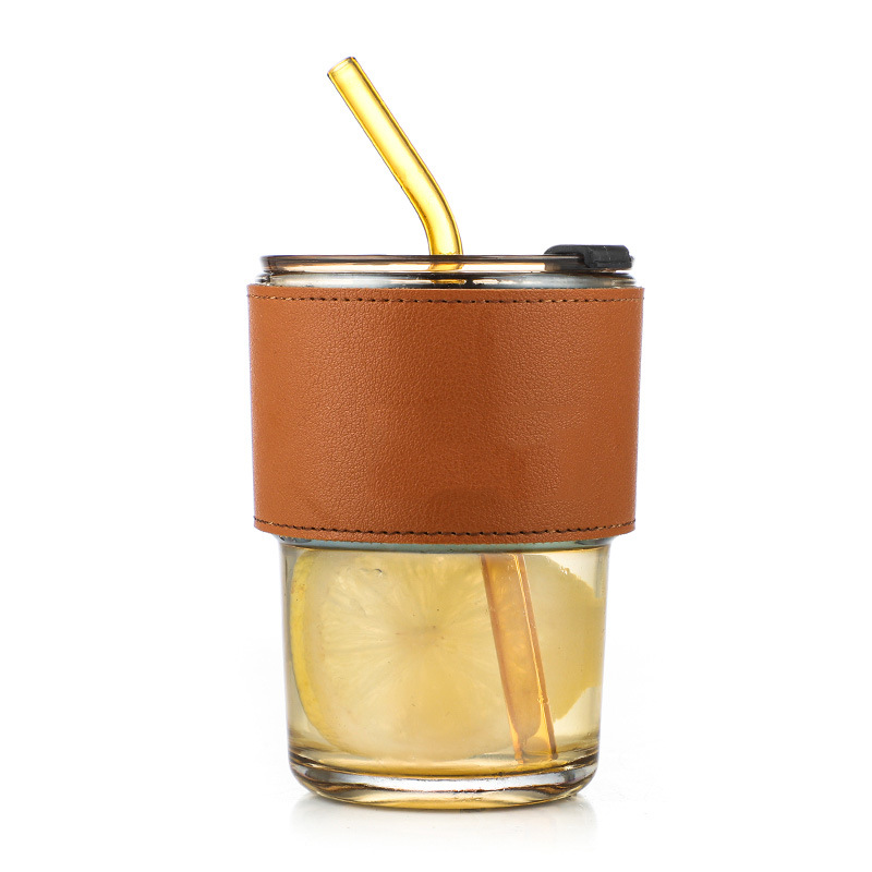 Leather Grace Glass Tumbler