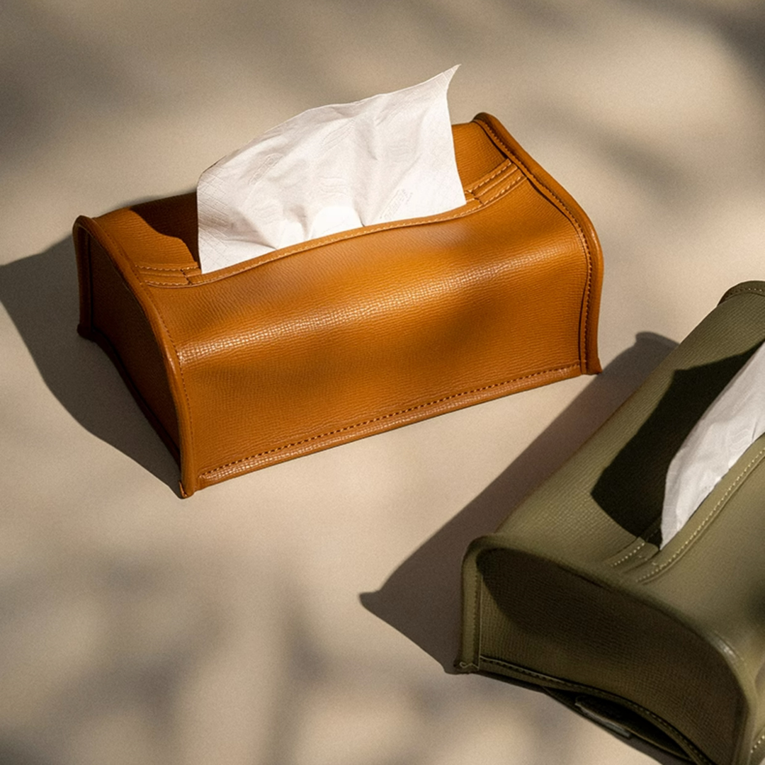 Velora Leather Tissue Box